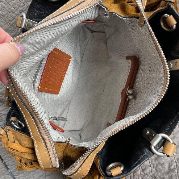 Coach Fringe Cervo Suede Oak Rogue 30/31 - Picture 7 of 12